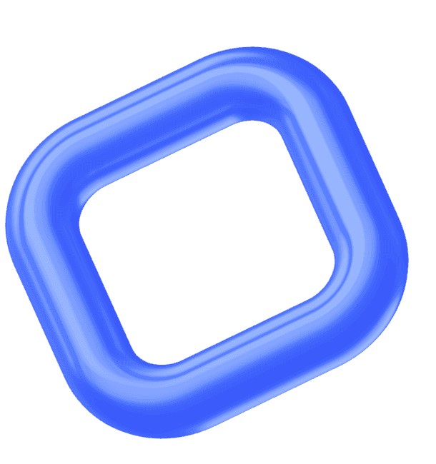 Glass square torus icon, representing precision