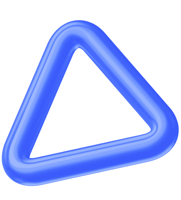 Glass triangle figure, representing streamlined operations